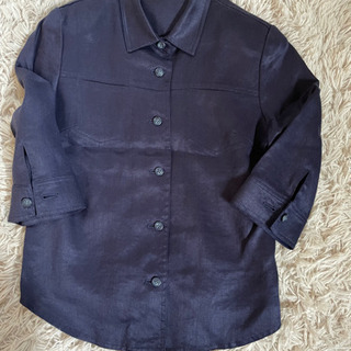 美品！Vessel 紺七分袖麻ジャケット11