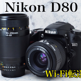 初心者向け●Wi-Fi転送●Wレンズ●使いやすい●ニコン D80 1ヶ月動作保証あり！