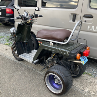 宮城県仙台市！ ホンダ ジャイロX 後期 ミニカー登録 ワイドタイヤ ミリタリーカスタム   旧車 ビンテージ ヴィンテージ ODカラー カーキの画像