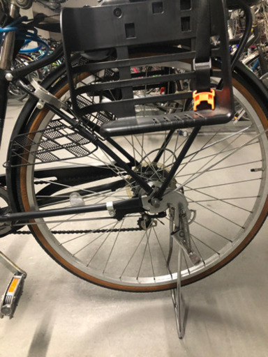 候補者あり　自転車　27インチ　子ども椅子付き　ロック付き　スマホホルダー付き
