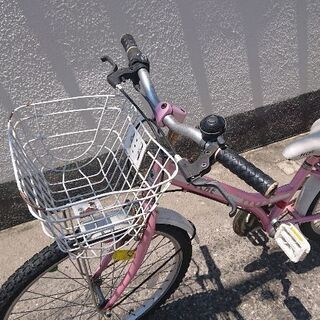 子供用～大人用自転車 女の子ピンク24インチ（現金払いOK）の画像