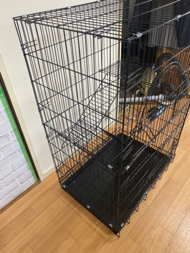 猫　ゲージ　2段ゲージ　美品　黒