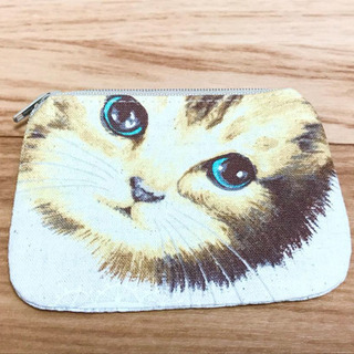 お値下げしました！ハンドメイド　かわいい　ねこ　ショールダーバッグ　&  小銭入れ　セットの画像