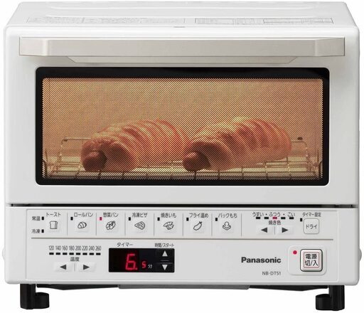 パナソニック コンパクトオーブン ホワイト NB-DT51-W　購入時￥ 10,889