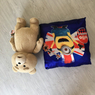 ミニオンクッション、テッドのぬいぐるみ