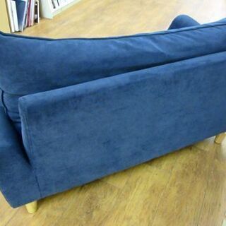 ニトリ 2人掛けソファ 幅123×奥74×高75㎝　N-パック ネイビー 2シーター 小型 家具 長椅子 イス 椅子 札幌 厚別店 ニトリ 2人掛けソファ 幅123×奥74×高75㎝ N-パック