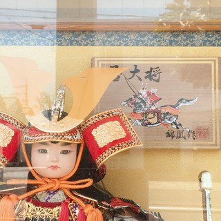 無料！五月人形✨ケース飾り✨若大将　錦凰作✨凛々しい顔つき✨中古品の画像