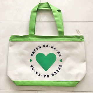 【ネット決済・配送】かわいい　トートバッグ　エコバッグ　グリーン　ダカラ　ハンドバッグ　ショルダーバッグ　小サイズ　便利　地球に優しい　小 Cute tote eco bag green DAKARA handbag shoulder bag medium size convenient の画像