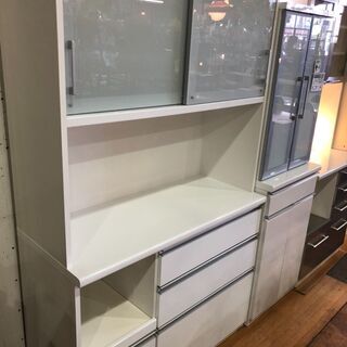 【愛品館市原店】松田家具 スライド扉キッチンボード 【管理IKB007041-104】