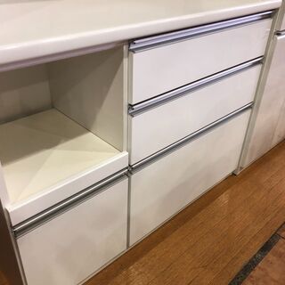 【愛品館市原店】松田家具 スライド扉キッチンボード 【管理IKB007041-104】