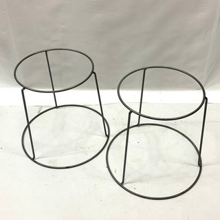 新品同様 2個セット！プランタースタンド ワイヤースタンド 園芸...
