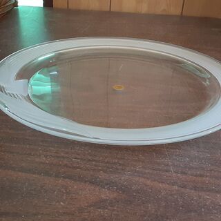 未使用 Cristal J.G. DURANO デュラン ガラス 大皿 クロス付き　/DJ-0121-Aの画像