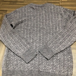 RAGEBLUE グレーケーブル編みニット★Lサイズの画像
