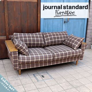 Journal Standard Furniture(ジャーナルスタンダードファニチャー)のABEEY(アビー) 2人掛けソファです♪レトロなチェック柄はビンテージ風やブルックリンスタイルと相性抜群！