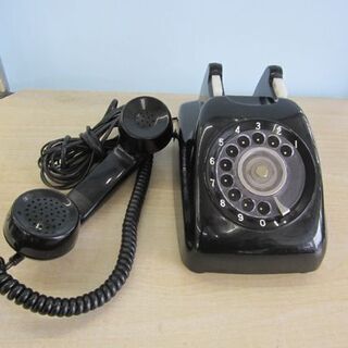 昭和レトロ☆黒電話 ダイヤル式 600-A2型 動作確認済み 電話機
