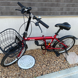 折り畳み自転車 Jeep JE-206G 赤