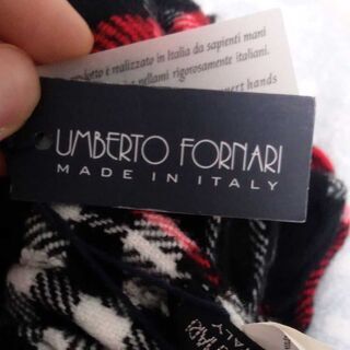 【UMBERTO FORNARI】ヴィスコース×ウール チェック柄ワッシャーマフラーの画像