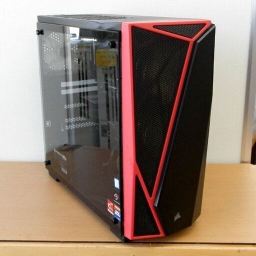 PCケース corsair SPEC-04 Black&Red CC-9011107-WW ミドルタワー型PC マザーボード 電源 冷却ファン その他 付き ジャンク品 札幌 西野