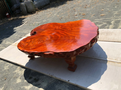 一点物 欅 天然木 無垢 一枚板 座卓　座敷テーブル　ローテーブル