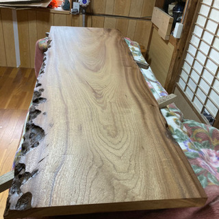 貴重品 屋久杉 天板 全長 211 幅120～92 板厚6.8㎝