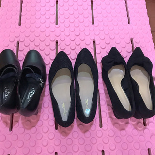 黒パンプス3足セット(新品、中古)