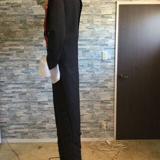 ハロウィン人形 ゾンビ 等身大 ろうそく ウェイター 店舗用 業務用 お化け屋敷の画像