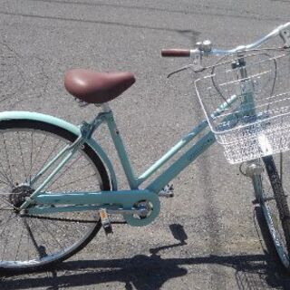 26インチ 🚲 中古 自転車 4480円 🔑 鍵新品！ 💡 ライト 安心の新規防犯登録料込みの画像