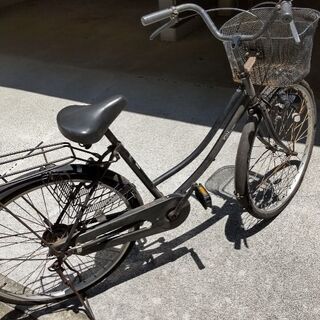 自電車　ママチャリ　変速機なしの画像
