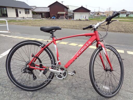 CORSIA 700x28C 3x7速 赤茶 クロスバイク (65)