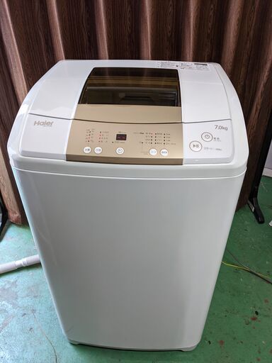 (売約済み)Haier ハイアール 全自動電気洗濯機 7.0kg 2017年製 JW-K70M ステンレス槽 高濃度洗浄 風乾燥 槽洗浄