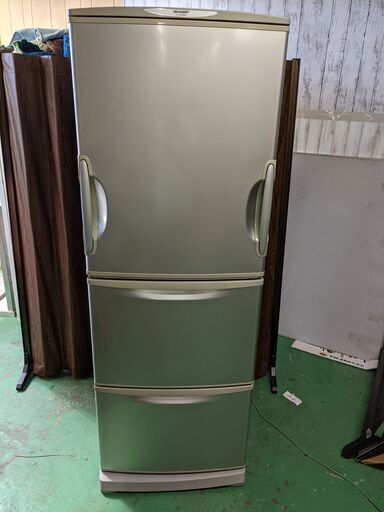 (売約済み)SHARP シャープ 冷凍冷蔵庫 345L 両開き扉 2004年製 SJ-WA35G-S シルバー