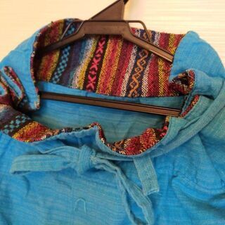 サルエルパンツ※ターコイズブルーの画像