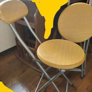 折り畳み式椅子　無料でお譲りします。の画像