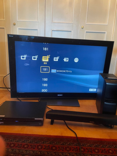 3点セット！SONYブラビア46インチ　SONYBlu-ray1TB DENONホームシアターシステム