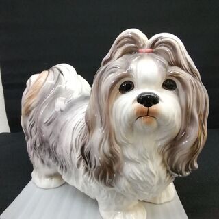 ロングヘアシーズーの置物【オブジェ】