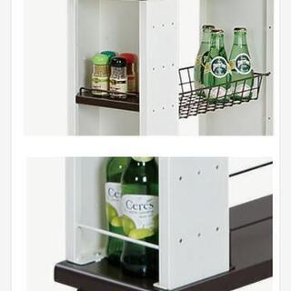 エムケー精工：スリムワゴンハイタイプ(組立式)/SWH-120T
食器棚 収納 可動式 キャスターの画像