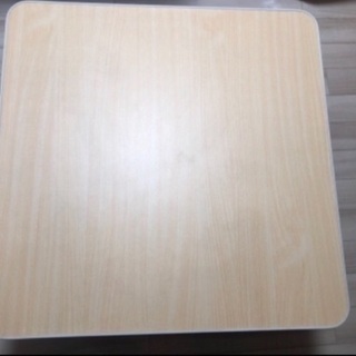 天板2種使い分け可。アイボリー＆グレー★コタツテーブル/ローテーブルの画像