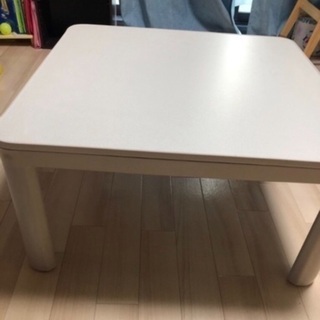 天板2種使い分け可。アイボリー＆グレー★コタツテーブル/ローテーブルの画像