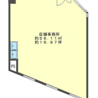 ★貸店舗・事務所★堺市駅１分　２階５６．１１㎡　角立地　商店街通...