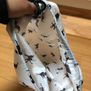 【きまりました】差し上げます！　ネコちゃん柄　巾着袋の画像