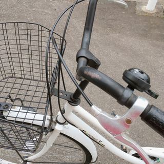 自転車✨Panasonic✨6段階ギア付き✨通勤・通学にオススメ✨26インチ✨白✨鍵ありタイプ✨中古品・防犯登録当店でかけれます😄の画像