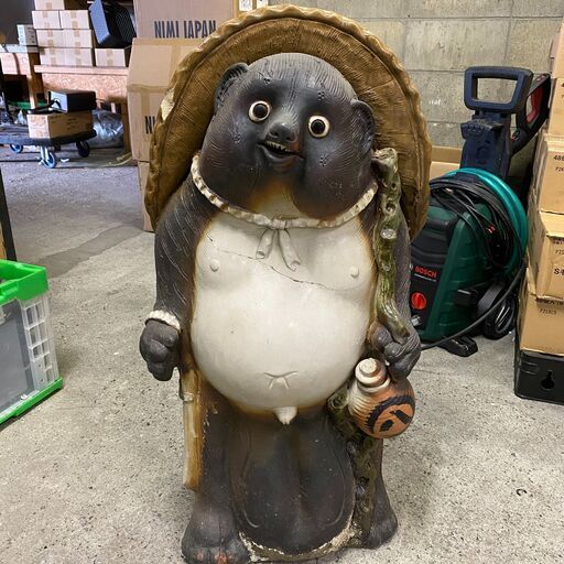 信楽焼　たぬき　狸　置物　高さ88cmくらい　大型　美術品