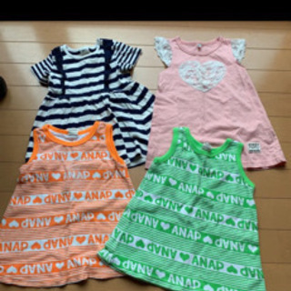 女の子 双子　80 90 まとめ売り　ワンピース　ANAP セッ...
