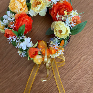 フラワー　リース　ハンドメイド