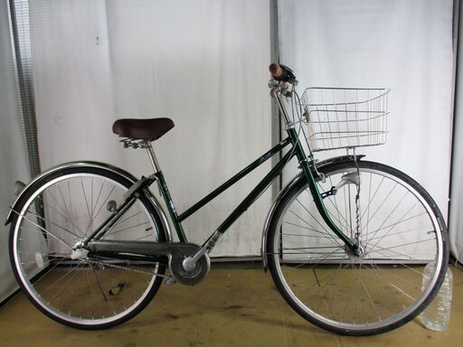 中古自転車 B313　 シティサイクル　グリーン　BAA付【27インチ 】
