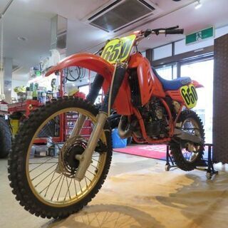 □HONDA CR125R JE01 ホンダ 1986年 オレンジ 125cc レース車 パーツ取り 部品取り車 ベース車 モトクロス バイク 札幌発の画像