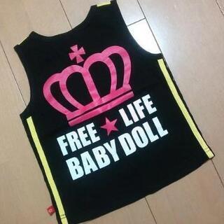 中古FLタンクトップ黒×ラズ100ベビードールBABYDOLLベビド
