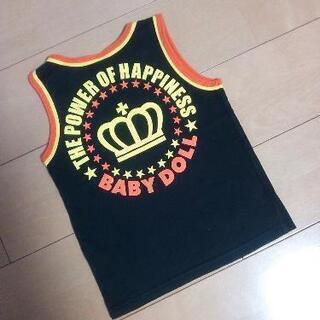 中古タンクトップ黒×オレンジ100ベビードールBABYDOLLベビド