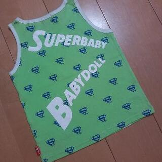 中古Ｓベビ総柄タンクトップ黄緑100ベビードールBABYDOLLベビド