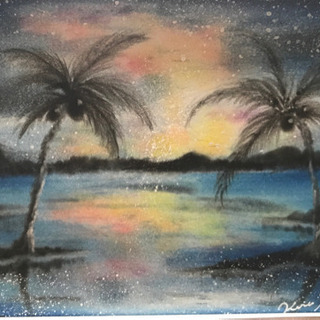指で描く癒しのパステルアート